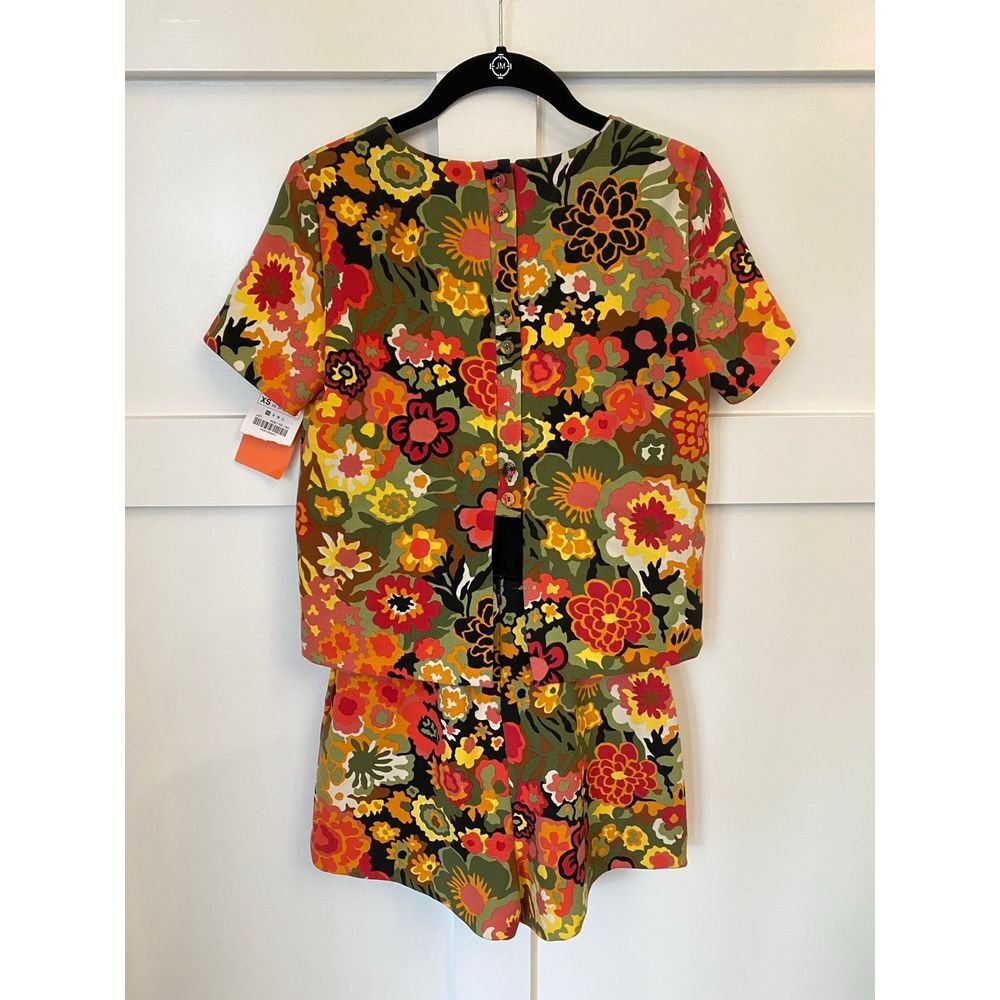 Zara XS NWT romper 70s vintage floral - Picture 5 of 10